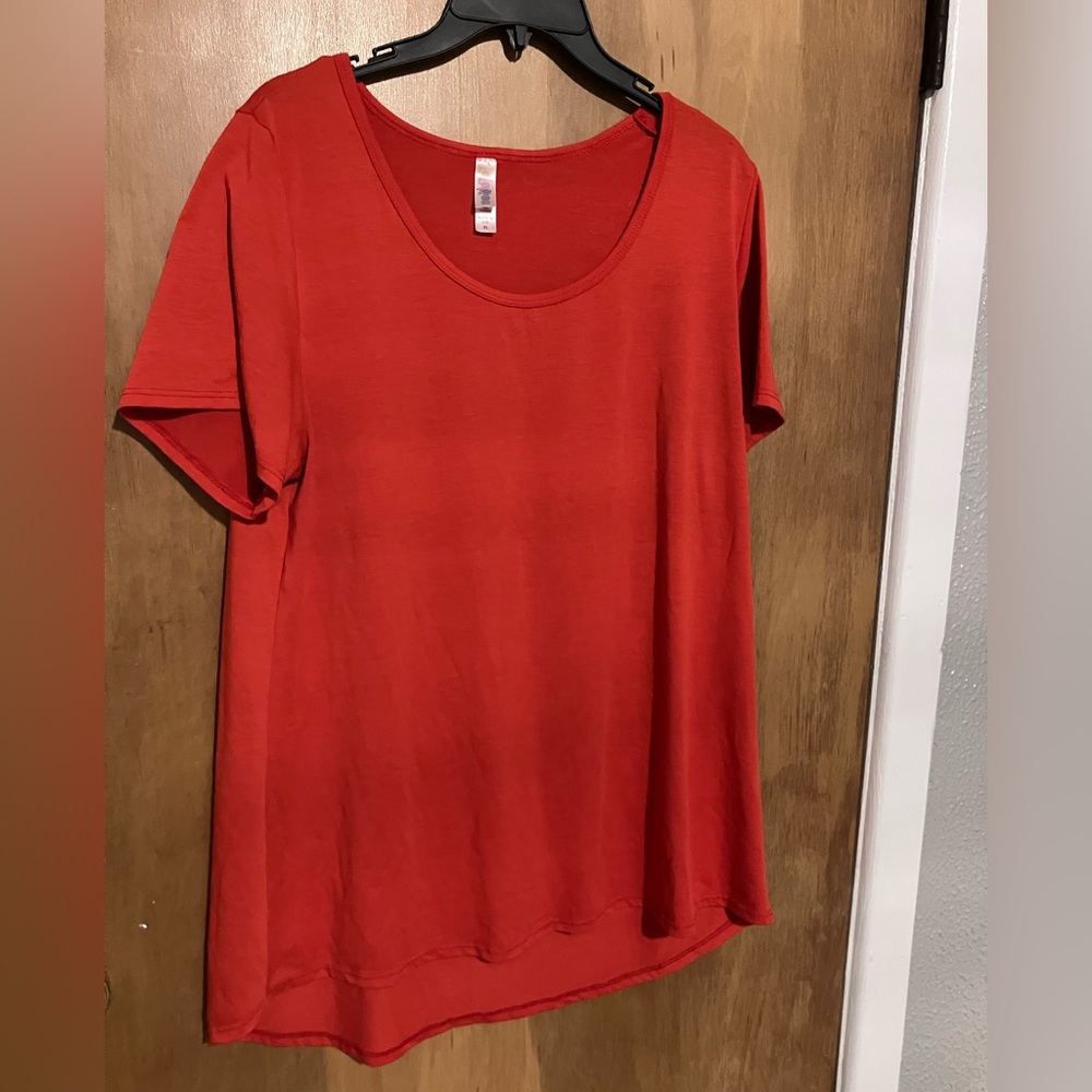 Bright red t-shirt